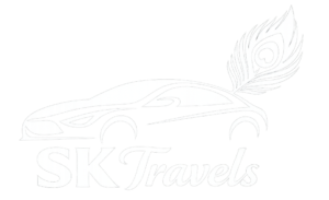 SK Travels Logo White